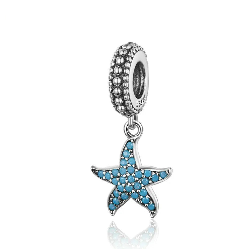 blue starfish bracelet charm