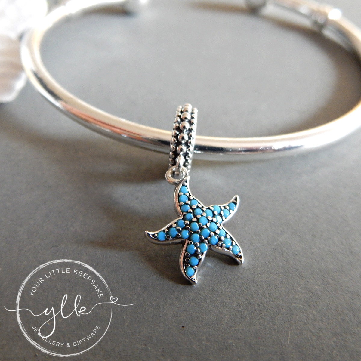Blue Starfish Bracelet Charm