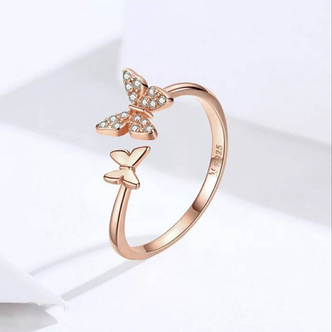 Rose Gold Butterfly Ring