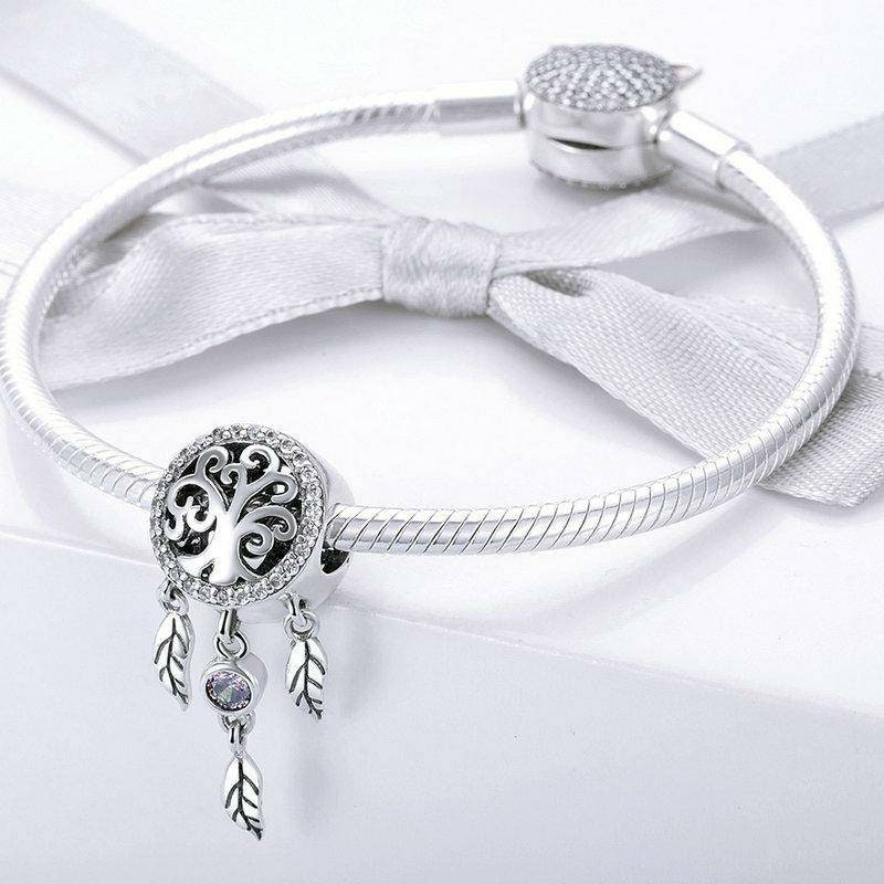 Silver Dream Catcher Bracelet Charm