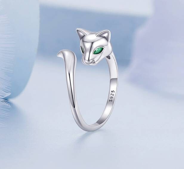 Silver Cat Ring