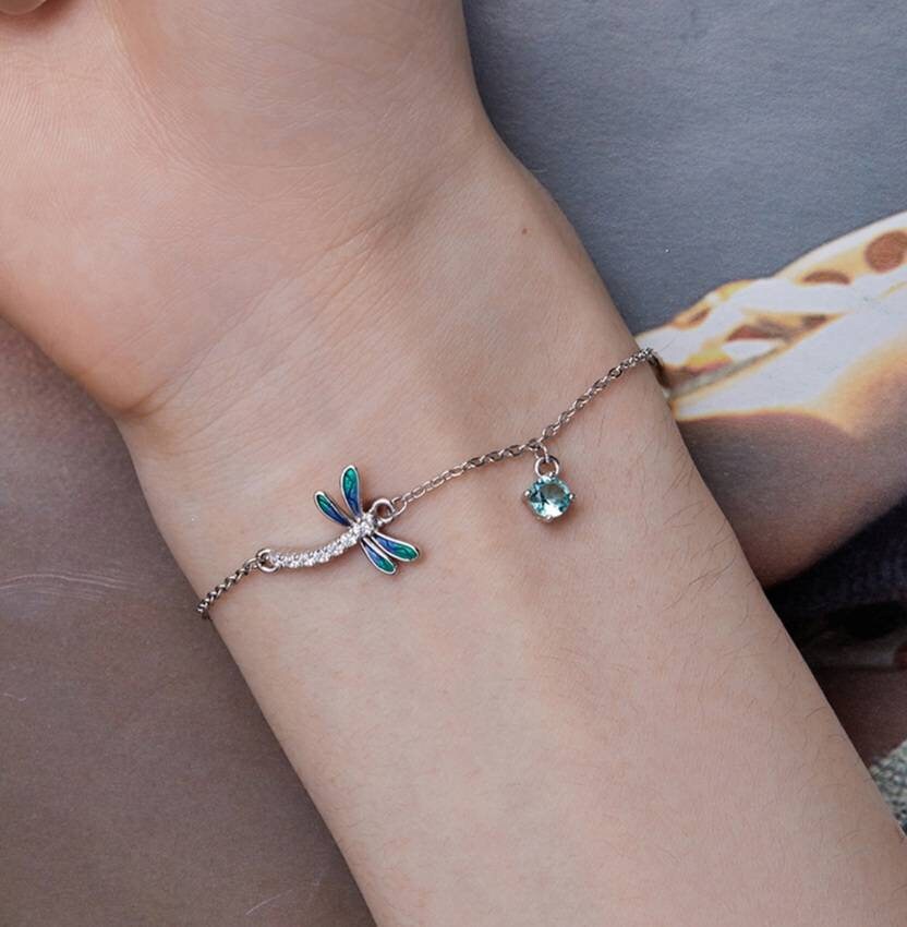 Silver Dragonfly Bracelet