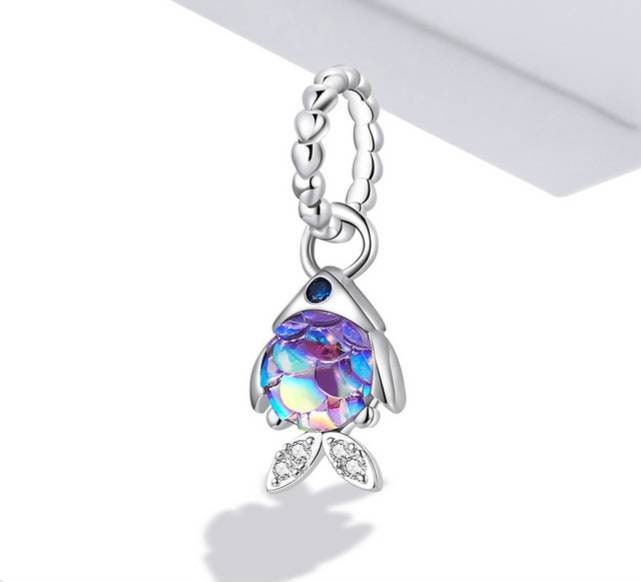 Purple Fish Bracelet Charm