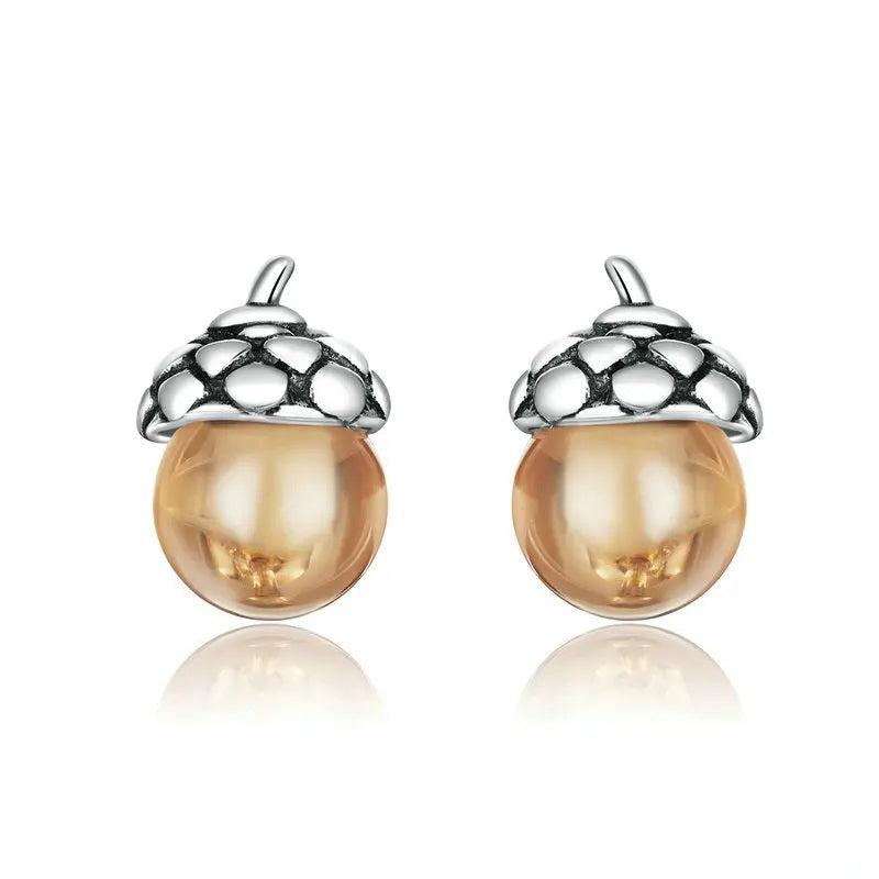 Silver Acorn earrings