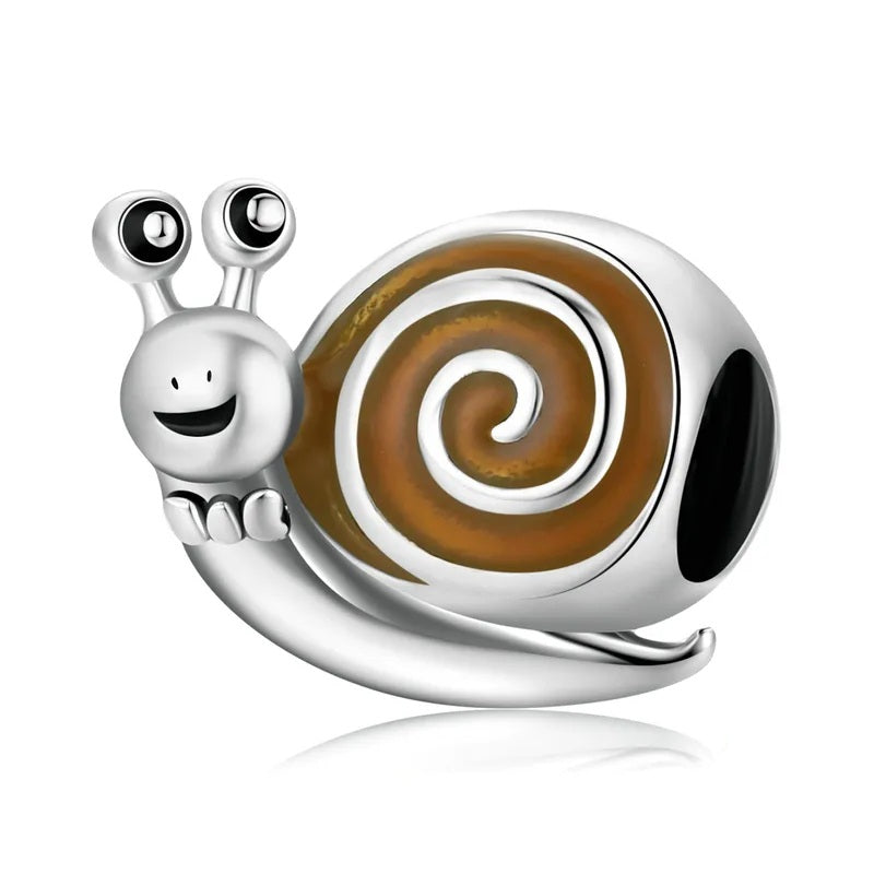 snail charm bracelet bead