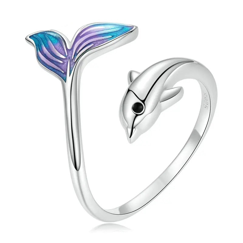 Silver Dolphin Ring