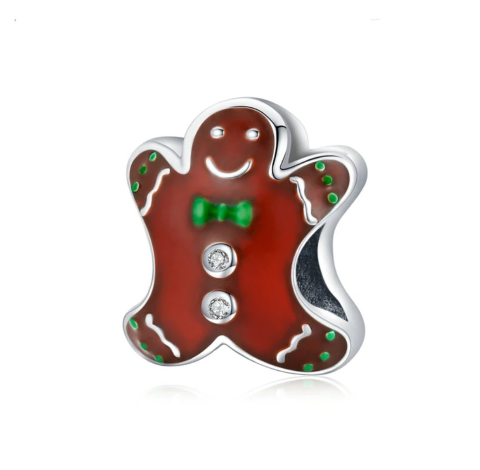 gingerbread men bracelet charm