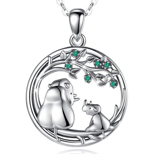 Mother and baby necklace