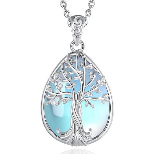 Moonstone tree of life pendant.