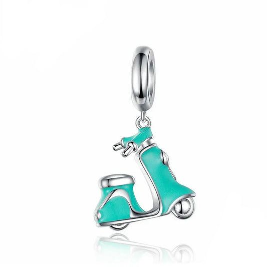 blue scooter bracelet charm