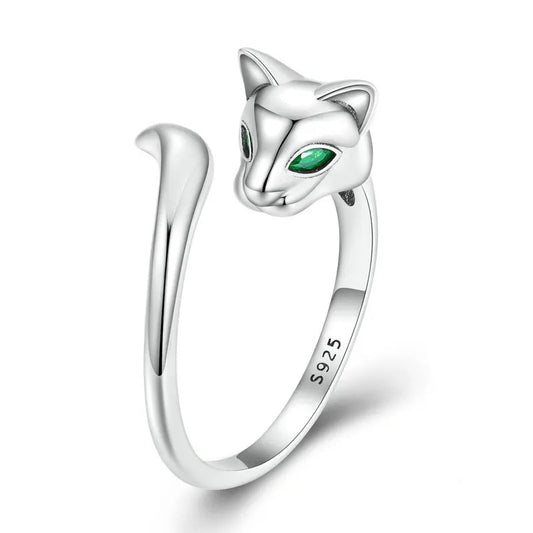 Silver Cat Ring