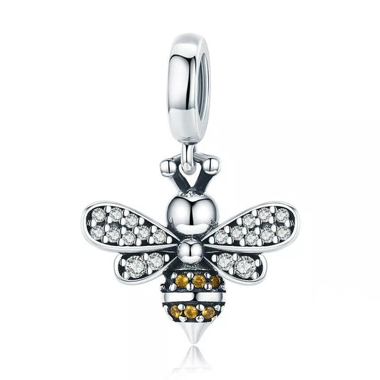 Diamante bee bracelet charm