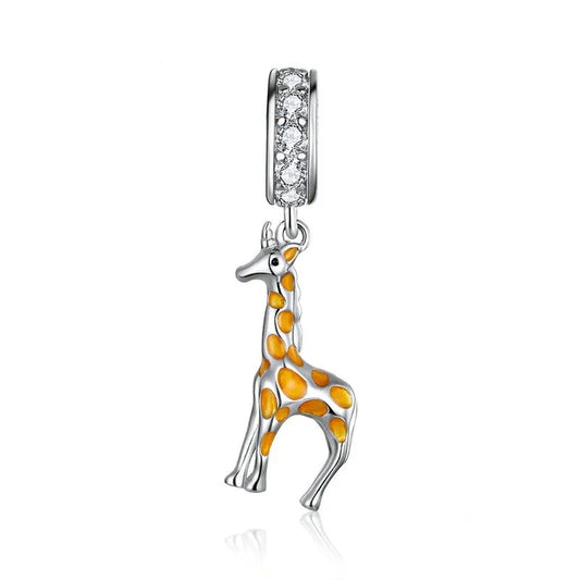 silver giraffe bracelet charm