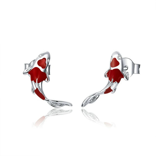 Koi carp fish earrings