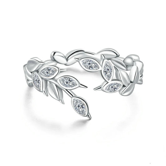 Silver Diamante Wheat Ring