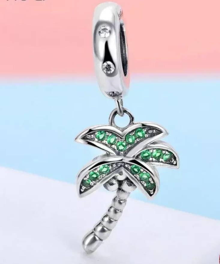 Silver Palm Tree Bracelet Charm