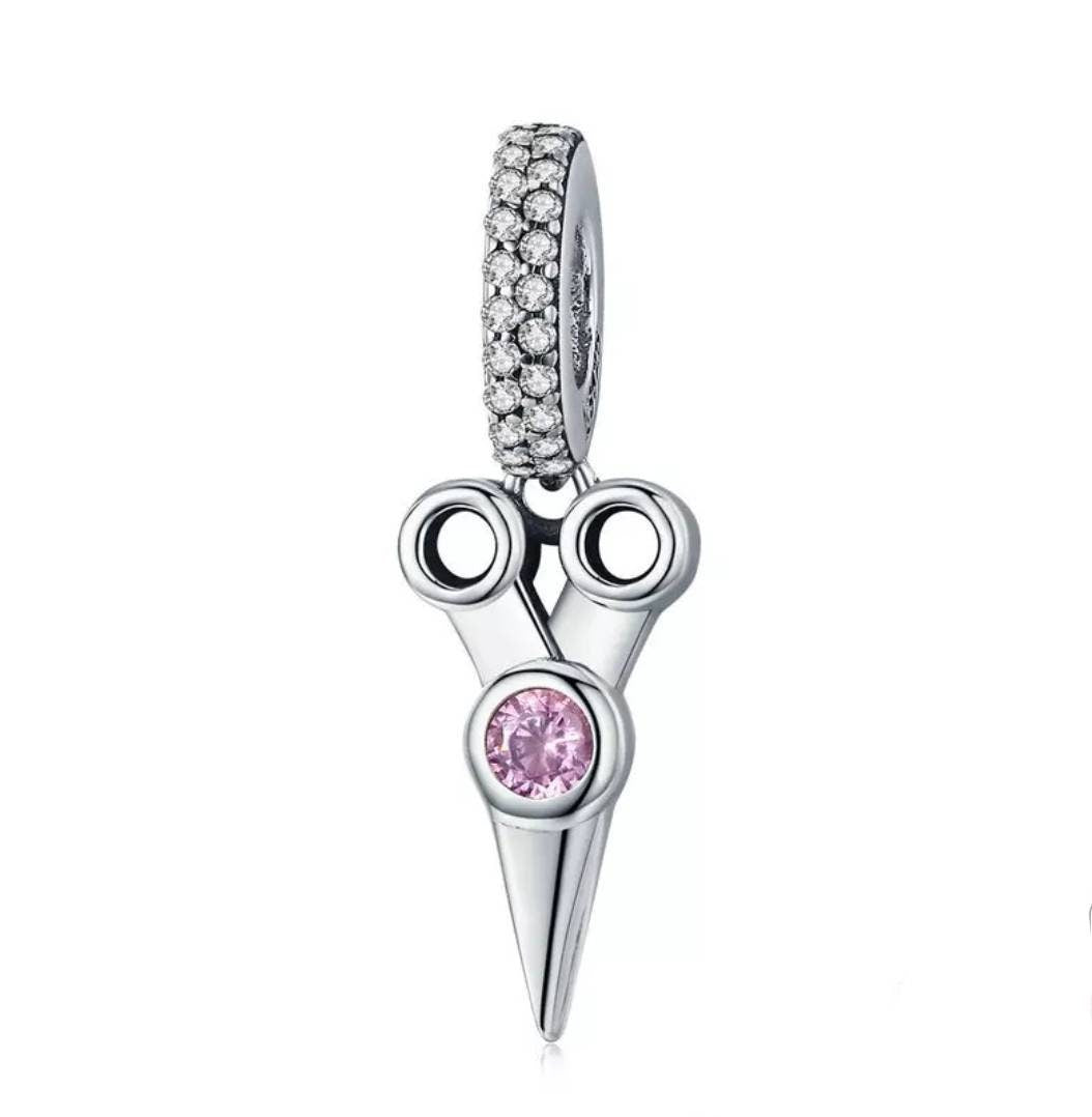 Silver Scissors Bracelet Charm