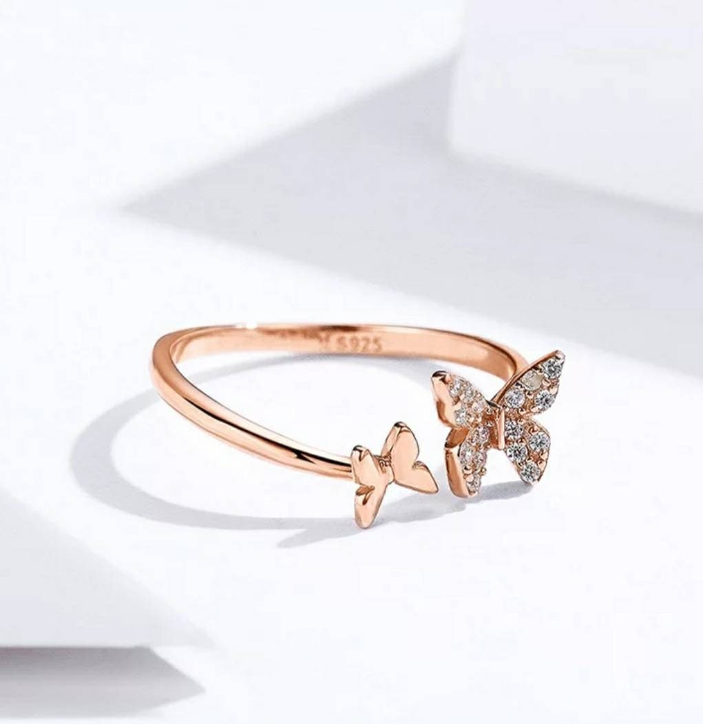 Rose Gold Butterfly Ring