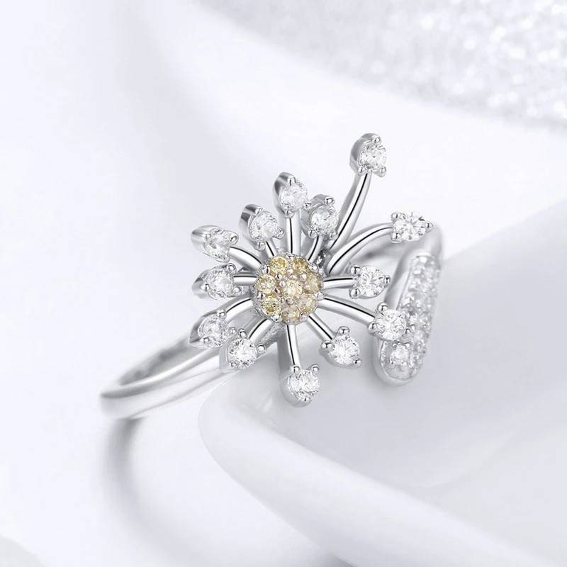 Silver Dandelion Ring