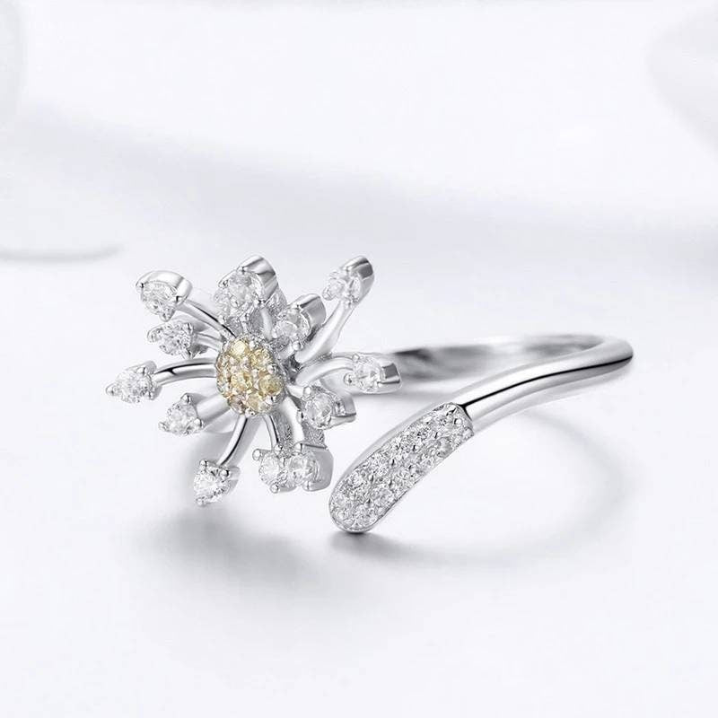 Silver Dandelion Ring