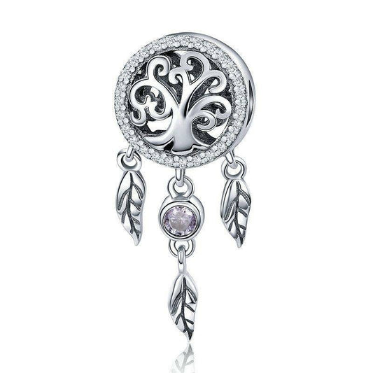 silver dream catcher bracelet charm