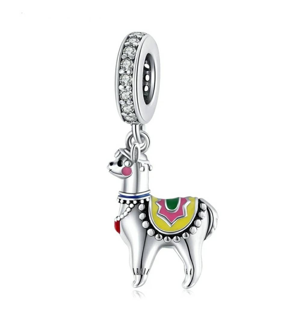 Silver Llama Bracelet Charm