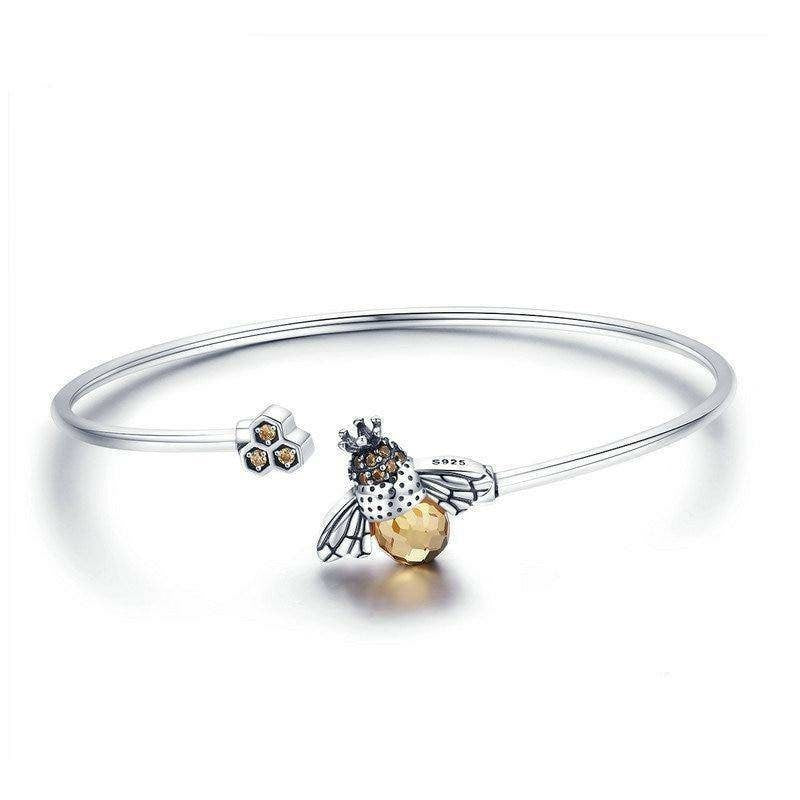 Silver Bee Bangle