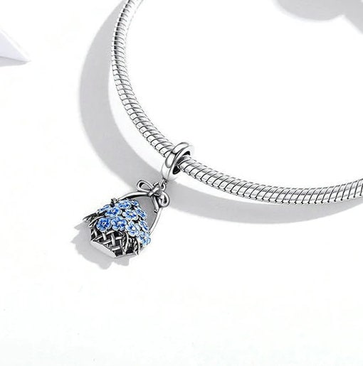 Silver Forget Me Not Bracelet Charm