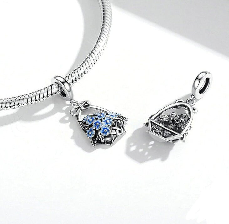 Silver Forget Me Not Bracelet Charm