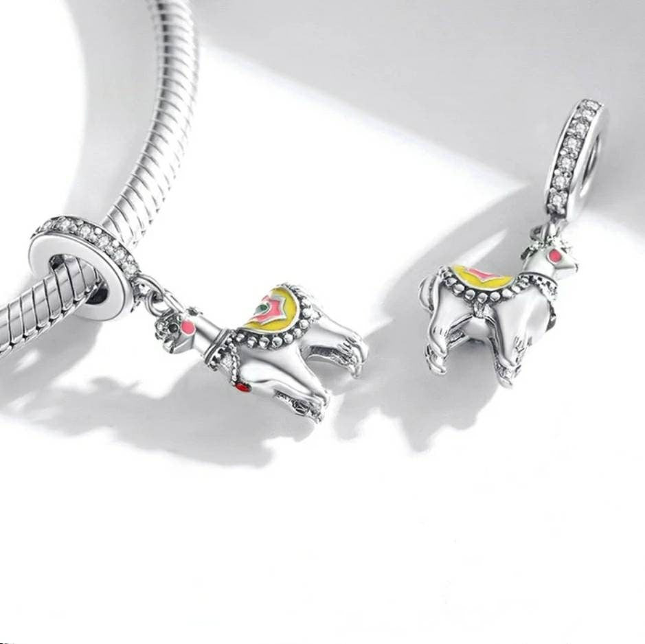 Silver Llama Bracelet Charm