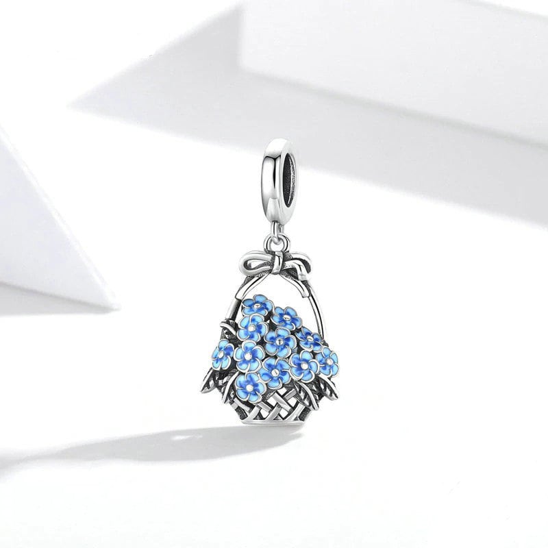 Silver Forget Me Not Bracelet Charm