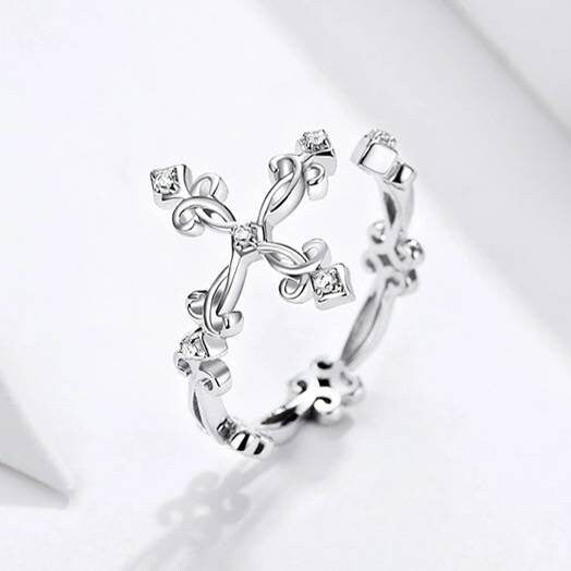 Silver Cross Ring