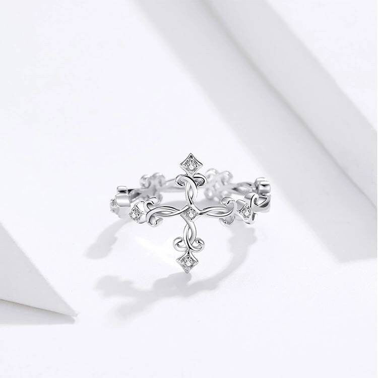 Silver Cross Ring