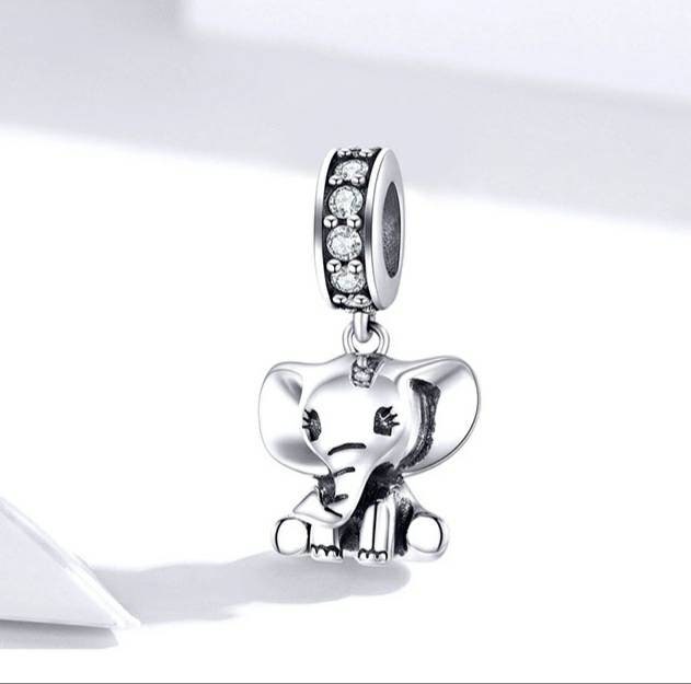 Silver Elephant Bracelet Charm