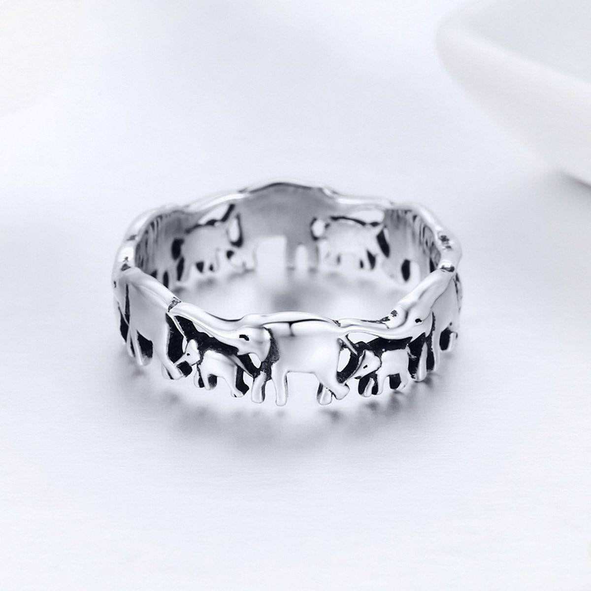 Silver Elephant Ring