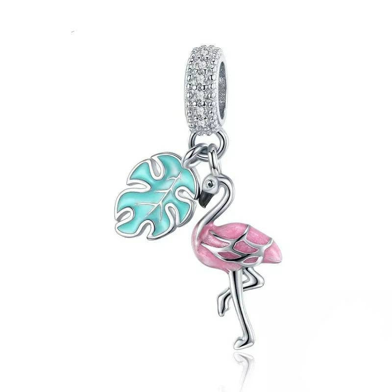 flamingo bracelet charm