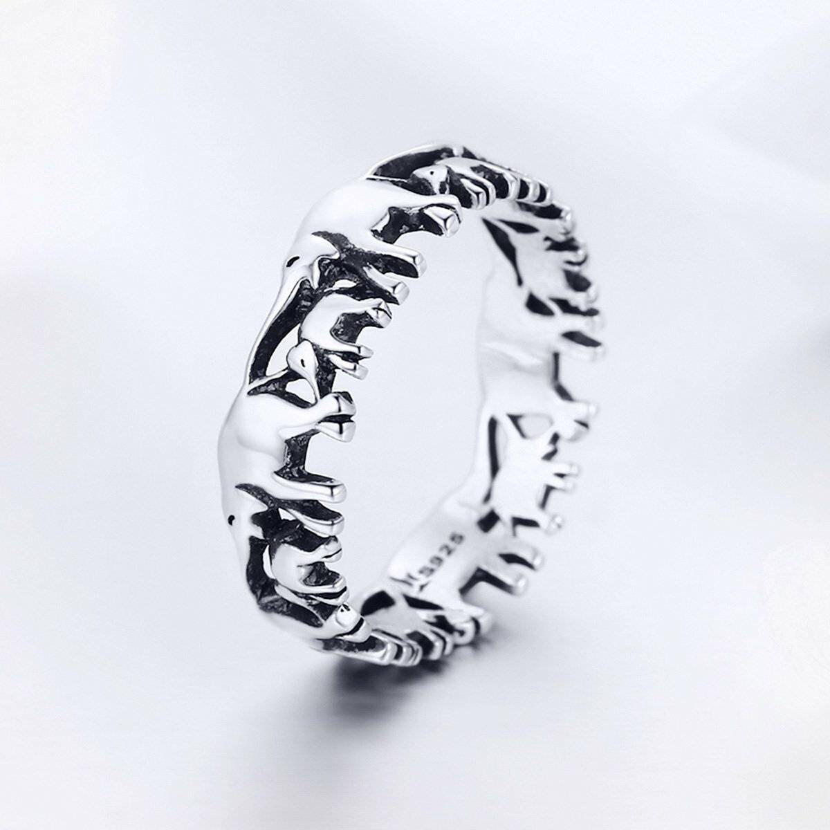 Silver Elephant Ring