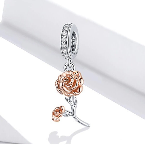 Double Rose Bracelet Charm