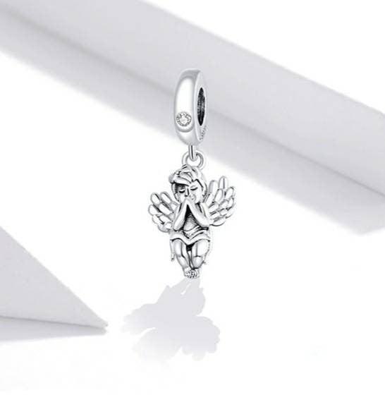 Silver Cherub Bracelet Charm