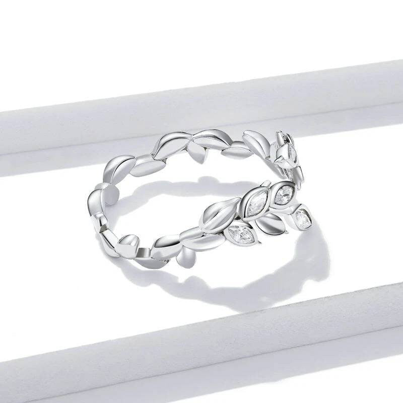 Silver Diamante Wheat Ring