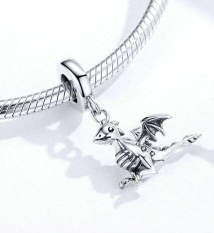 Silver Dragon Bracelet Charm