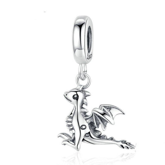 silver dragon bracelet charm