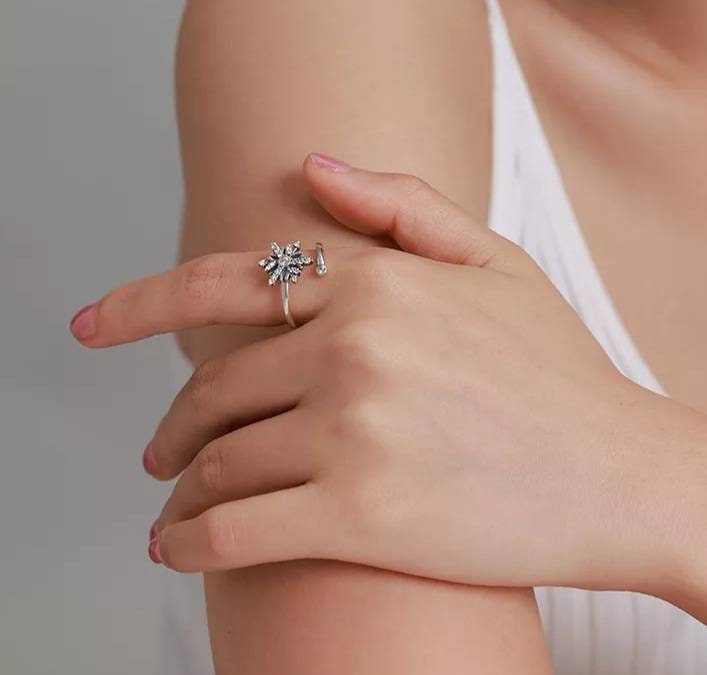 Silver Snowflake Ring