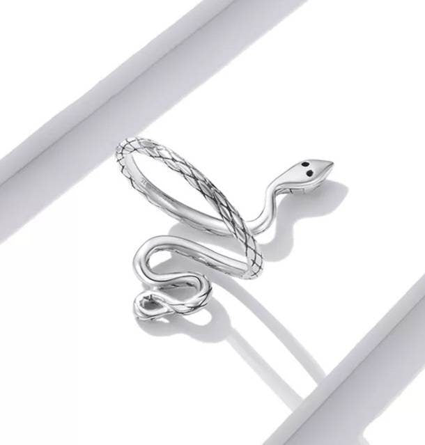 Silver Large Snake Ring