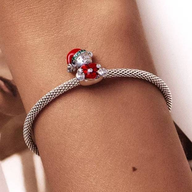 Christmas Teddy Bear Bracelet Charm