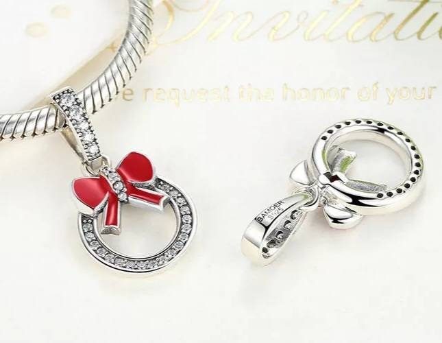 Christmas Wreath Bracelet Charm