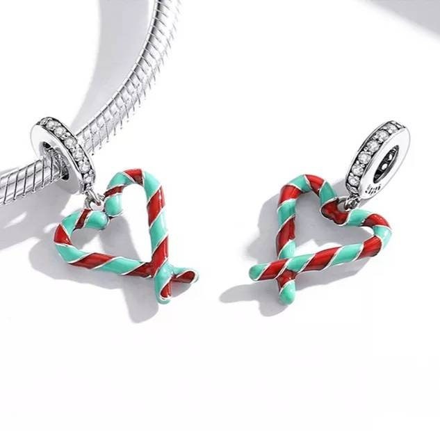 Candy Cane Bracelet Charm