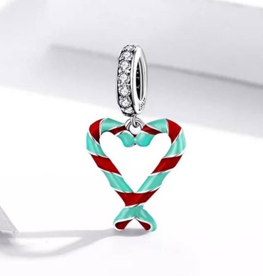 Candy Cane Bracelet Charm