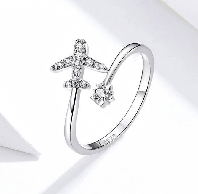 Silver Aeroplane Ring