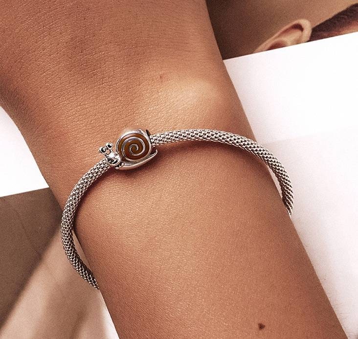 Silver Snail Bracelet Bead